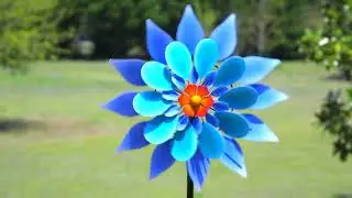 Purple and Blue Flower Wind Spinner (47M4372)