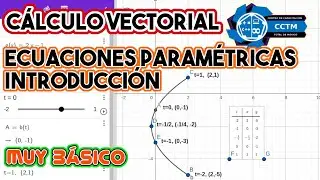 🤔¿Cómo son las ecuaciones paramétricas? | Introducción |¡Muy básico!|Cálculo Vectorial
