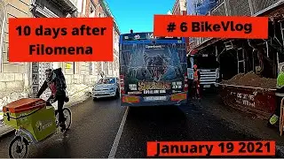 First Bike Vlog after the snow storm Filomena, Madrid Spain (January 19, 2021)