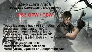 Resident Evil 4 HD PS3 / Save Data Hack / Todas Las Campañas y Mercenarios / EU