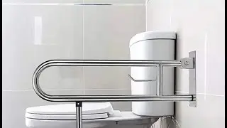 Drop down foldable grab rail