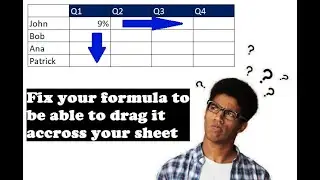 002. Learn how to Write FORMULAS with Dollar $ SIGN to DRAG them across your Excel Sheet