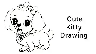 Easy way to Draw Cute Kitty | #kitty #cat #catvideos #cats #drawing #drawingtutorials 