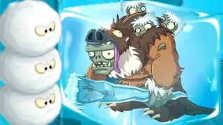 Plants vs. Zombies 2 -  Day 16, Sloth Gargantuar! (Frostbite Caves Part 1).