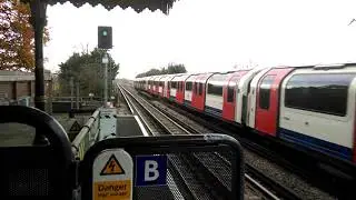 1992 stock Central line train at Fairlop.