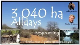 2 040 ha. Alldays. 48 ha besproeiing. Leefbare akkomodasie. Baie wild. VERKOOP / SOLD.
