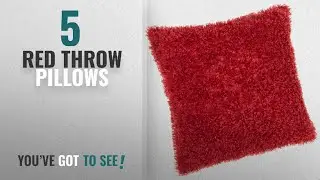 Top 10 Red Throw Pillows [2018]: Brentwood Fifi Knife Edge 18-Inch Pillow, Red