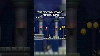 How you feel going to work after a long holiday 😭😮&zwj;💨 #mario #nintendo #retrogaming