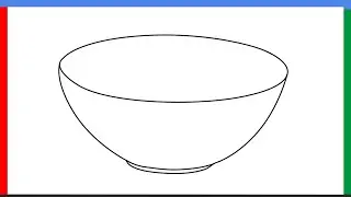 How to draw a Glass Bowl step by step for beginners