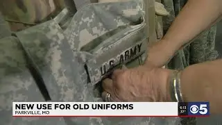 Nonprofit repurposes Army fatigues as accessories