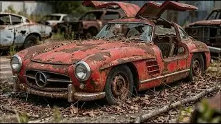 RESTORING A LEGEND! Destroyed Red Mercedes 300SL Gullwing Full Rebuild (ASMR)