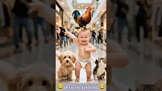 Baby Dance with Cat & Dog 😂🐶🐱 #dance #funny #shorts