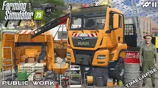 MAN Kraanwagen &ndash; Eerste Klus met Materiaaltransport | Openbaar Werk | Farming Simulator 25 | Afl 11