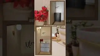 DIY Entryway Makeover #beforeafter #entrance  #makeover #smallspaces