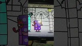 Numberblock 7 and 5 is happy becouse raining | fanmade coloring story #coloringbook #fanmade