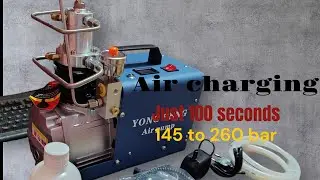 Fx impact m4 air charging with yeng hong water cooled compressor just 100 seconds 