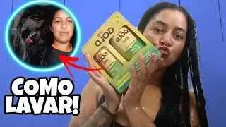 LAVANDO MEU CABELO LISO (ORGÂNICO) PELA PRIMEIRA VEZ