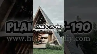 23x49 Modern A-Frame Cabin Plan | 3 Bedroom 2 Bath Mountain House Design  #blueprint #floorplan