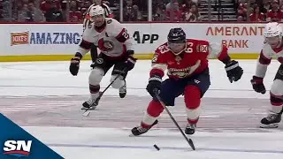 Panthers' Brad Marchand slides home breakaway marker vs. Senators