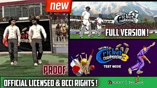 Wcc3 Test Mode,Bcci Licensed Game,Full Version Release Date with Proof