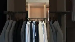 Pull down wardrobe rail #closetspace #spacesaving #interiordesign #wardrobeaccessories