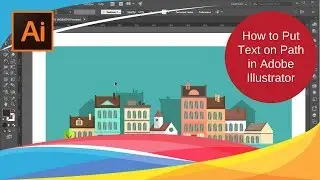 Adobe Illustrator CC Tutorial - 46 - How to Put Text on Path in Adobe Illustrator