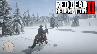 RDR2 Relaxing horse ride in the Snow. Relaxing ambience.  Nature ❄️🐎🤠