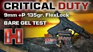Hornady&reg; Critical Duty&reg; 9mm +P 135gr FlexLock&reg; - BARE GEL Performance
