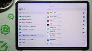 How do I enable or disable app notifications on the HONOR MagicPad 13?
