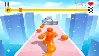 BLOB RUNNER 3D - ASMR Gameplay iOS,Android Walkthrough Pro Game Mobile (Level Up Big BLOB RUNNER 3D)