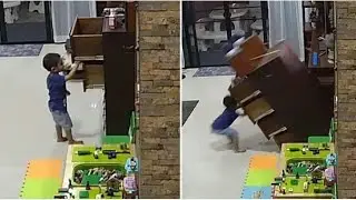 CCTV Videos Shows How Quickly Chest of Drawers Can Fall on a Child&nbsp;.
