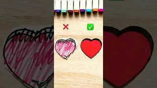 Perfect Red Heart Cut! ❤️ From Messy to Neat  #artandcraft #shorts #satisfying #shorts