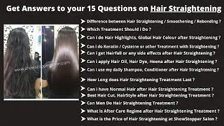 Permanent Hair Straightening - Hair Smoothening - Hair Rebonding - Best Hair Straightening Treatment