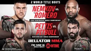 Cartelera Bellator 297: Nemkov contra Romero, June 16, 2023