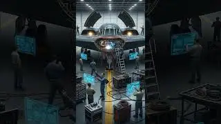 Stealth bomber deep repair: inside the #shorts #stealthbomber #airforce #aerospace #trendingnow
