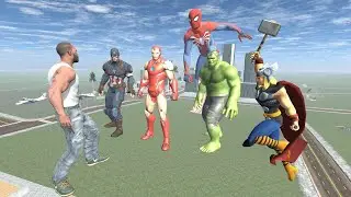 😱😱Franklin Meet Avengers team spiderman 🕷️🕷️ superman🦸🦸 fighting Indian Bike Driving 3D new update 👈