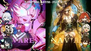 Varesa & Navia Carry Floor 12 Spiral Abyss | Genshin Impact 5.8