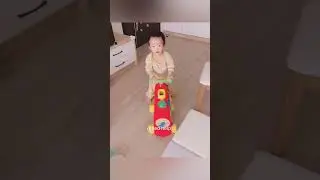 baby toddler with Vtech Sit-To-Stand Train #babytoys