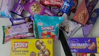 ASMR unwrapping cakes & cookies🍪| satisfying crinkling and breaking sound part 1