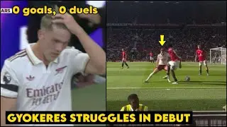 😭Arsenal Fans Reacts to Viktor Gyokeres Poor Performance vs Man United his Prem Leg Debut 