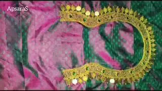 Aari Work Blouse Designs/ Traditional Coin Work with pot neck design #apsaras_multi_fashion