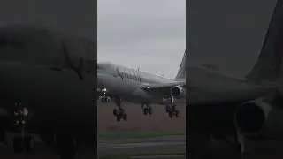 Qatar government A340-200 landing at Prestwick airport