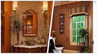 75 Beige Tile And Orange Tile Powder Room Design Ideas You'll Love ♡