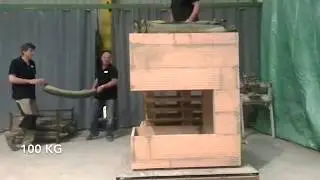 Statik-Experiment der Wolfsh&ouml;her Tonwerke: Die hohe Tragf&auml;higkeit von Schamotte (Test 1 von 2)