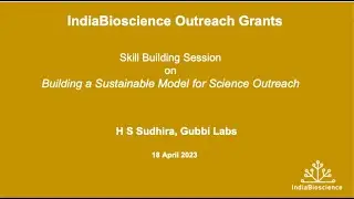 IOG - Skill Building Session: Building a Sustainable Model for Science Outreach