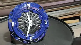 Unique Wall Clock Made from Old Clutch Plate | Iron Art