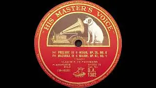 Pachmann plays Chopin Etude op.10,5 | Prelude op.28,6 | Mazurka op.67,1 (1937)