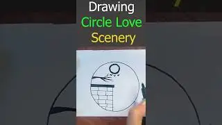 Circle Love Scenery Drawing Easy #simpledrawingbysc