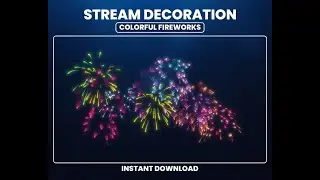 Animated Firework Stream Overlay &ndash; Vibrant Twitch & Streamlabs Design