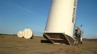 Alberta Oilfield - Texas Bed Raising a 400 barrel tank